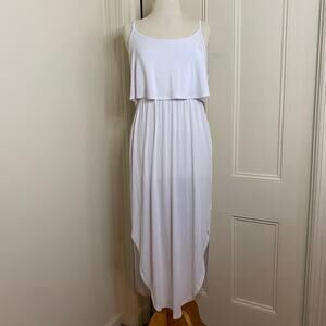 LILBETTER Dress sundress white L cover-up Boho Beachwear Cruise Resortwear Glam